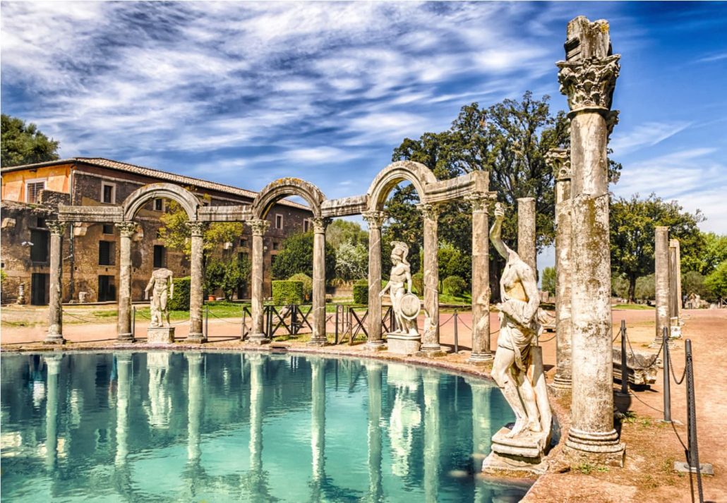 best-day-trips-rome-hadrians-villa | CuddlyNest Travel Blog Hadrian’s Villa & Villa D’Este, in Italy.