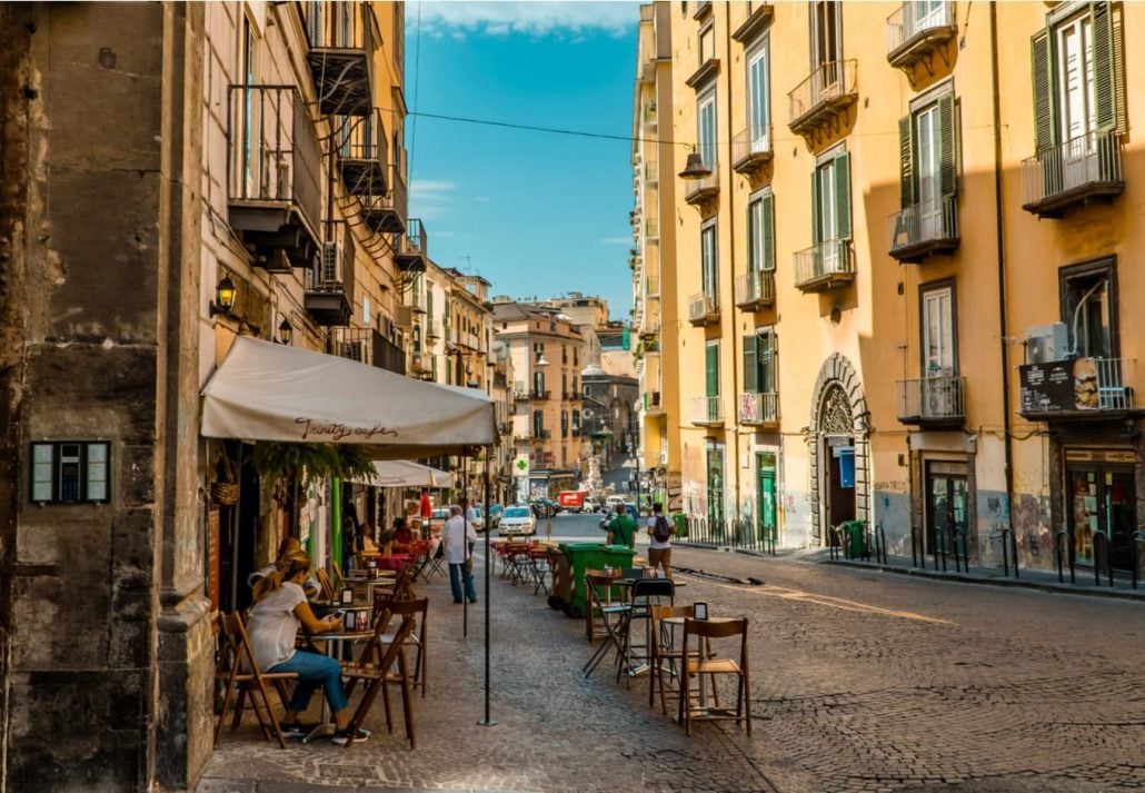 The city of Naples, Italy.