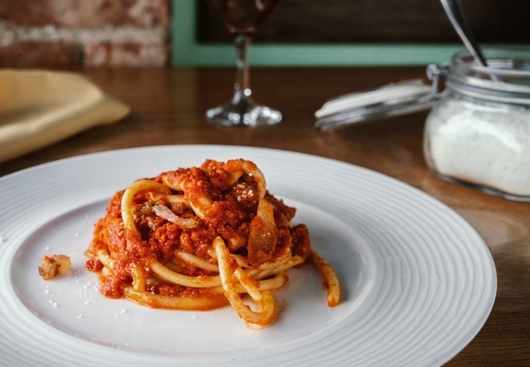 Food to try in Rome - Bucatini all'Amatriciana