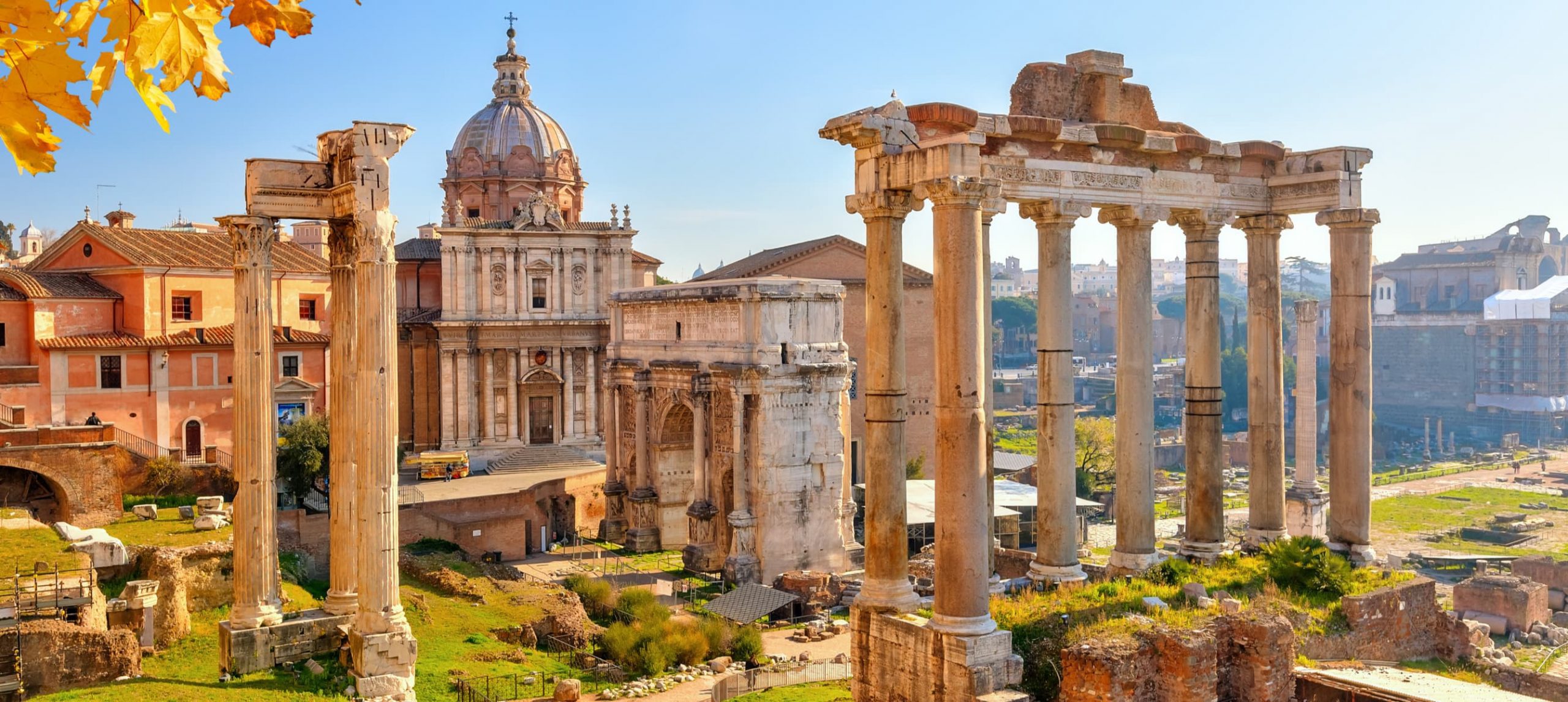 Roman Forum ruin, in Rome, Italy.