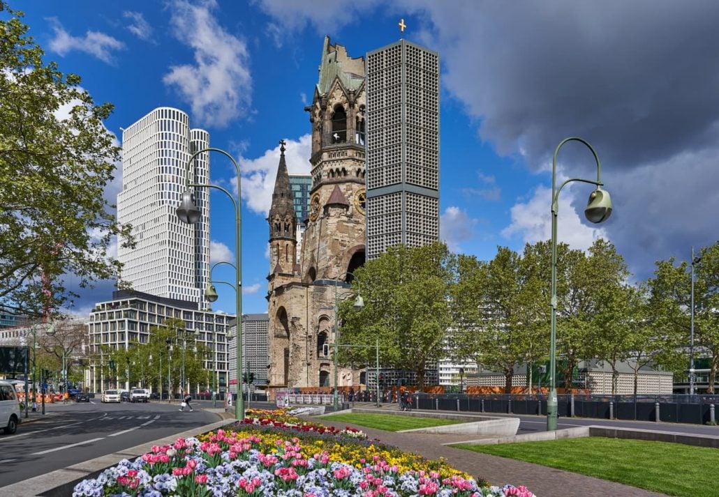 The Kaiser Wilhelm Memorial Church, Berlin, Germany.