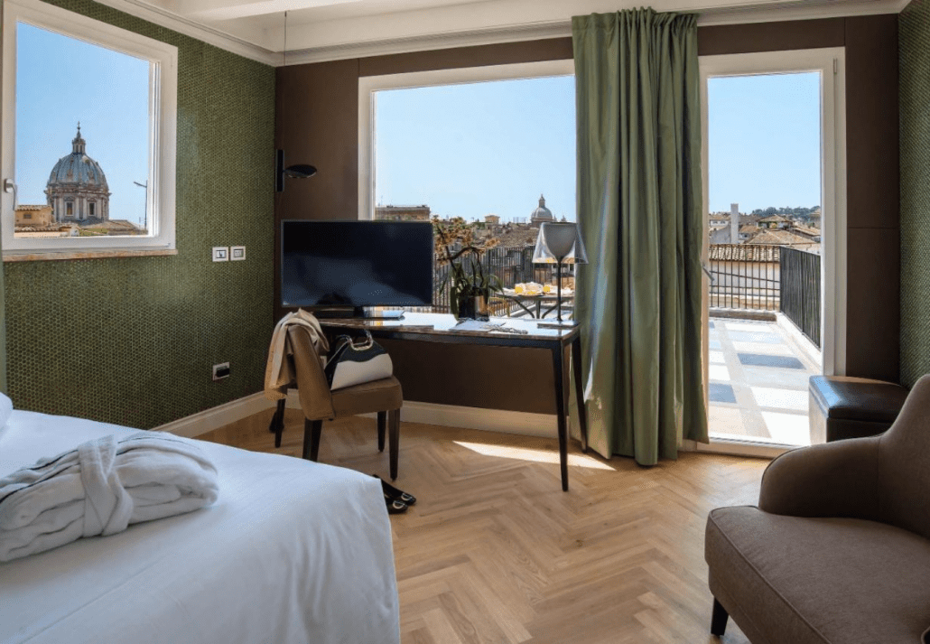 A suite of one of the best hotels near Pantheon called Damaso Hotel