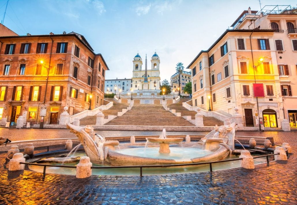 Piazza di Spagna & the Spanish Steps, Rome, Italy.