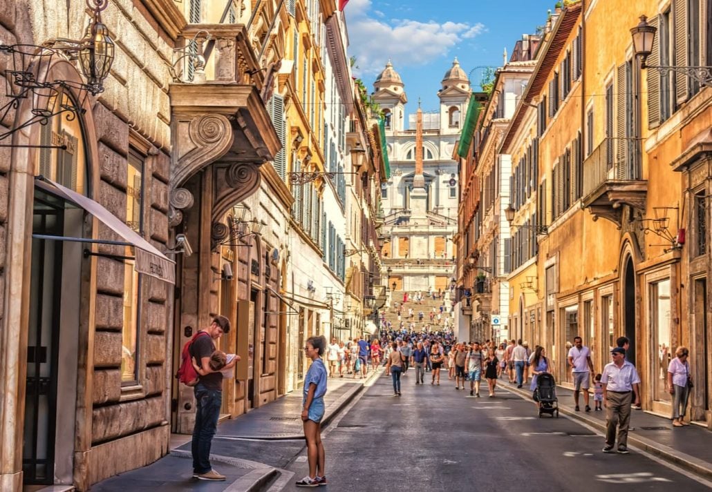 Via Dei Condotti, Rome, Italy.