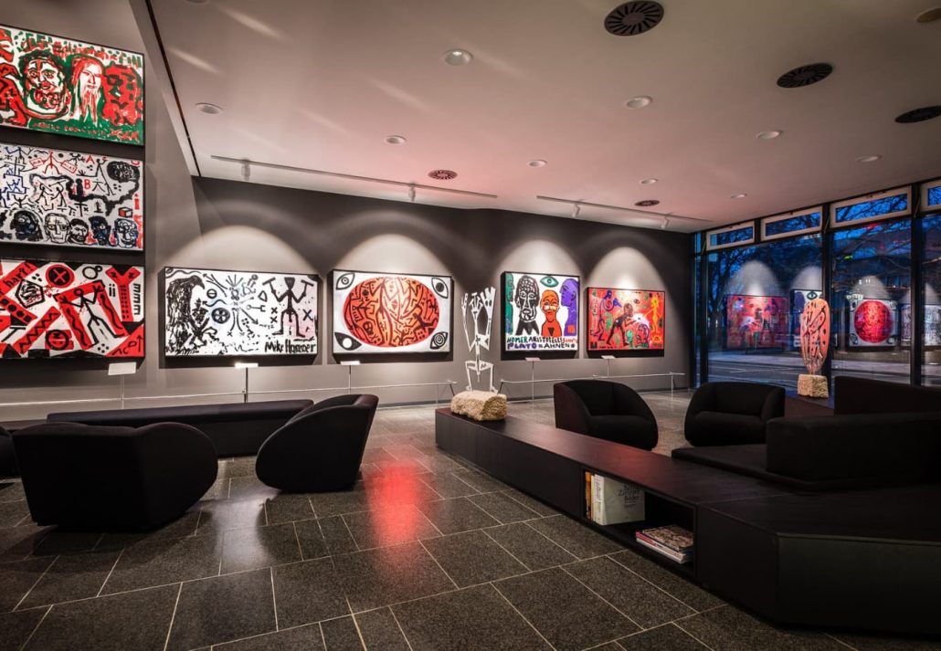 A lounge area at Penck Hotel in Dresden