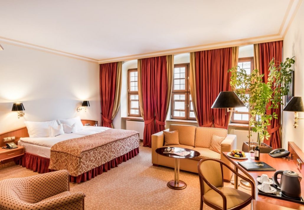 A hotel room in Romantik Hotel Bulow in Dresden