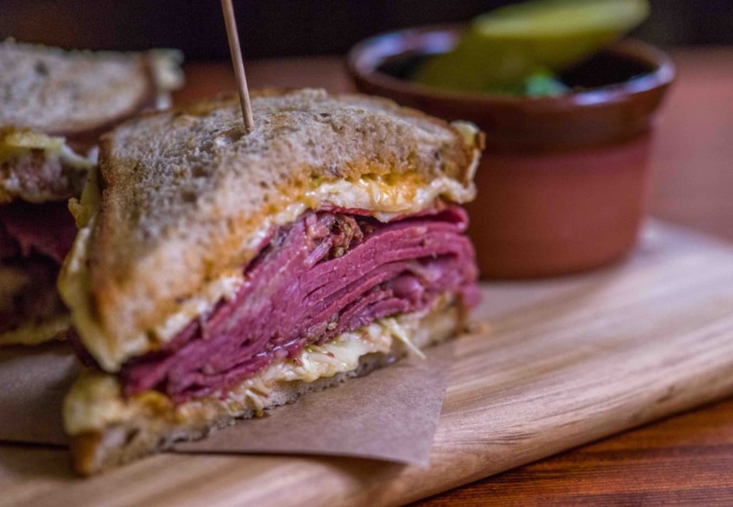 Pastrami on rye served at the Mogg restaurant in Berlin