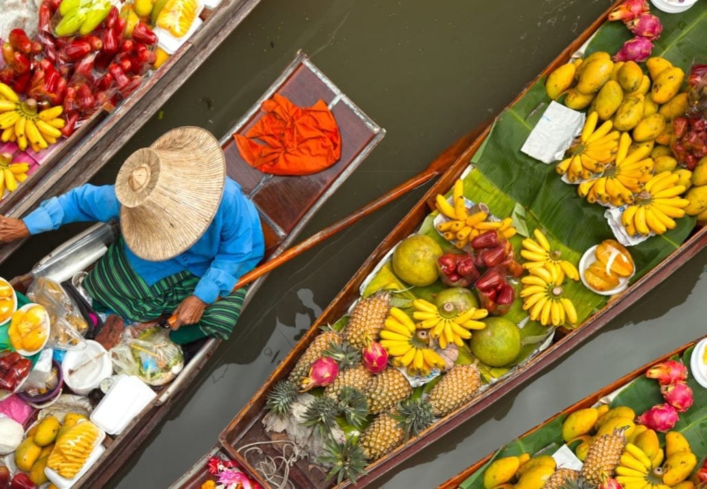 Floating market in Bangkok, Thailand.