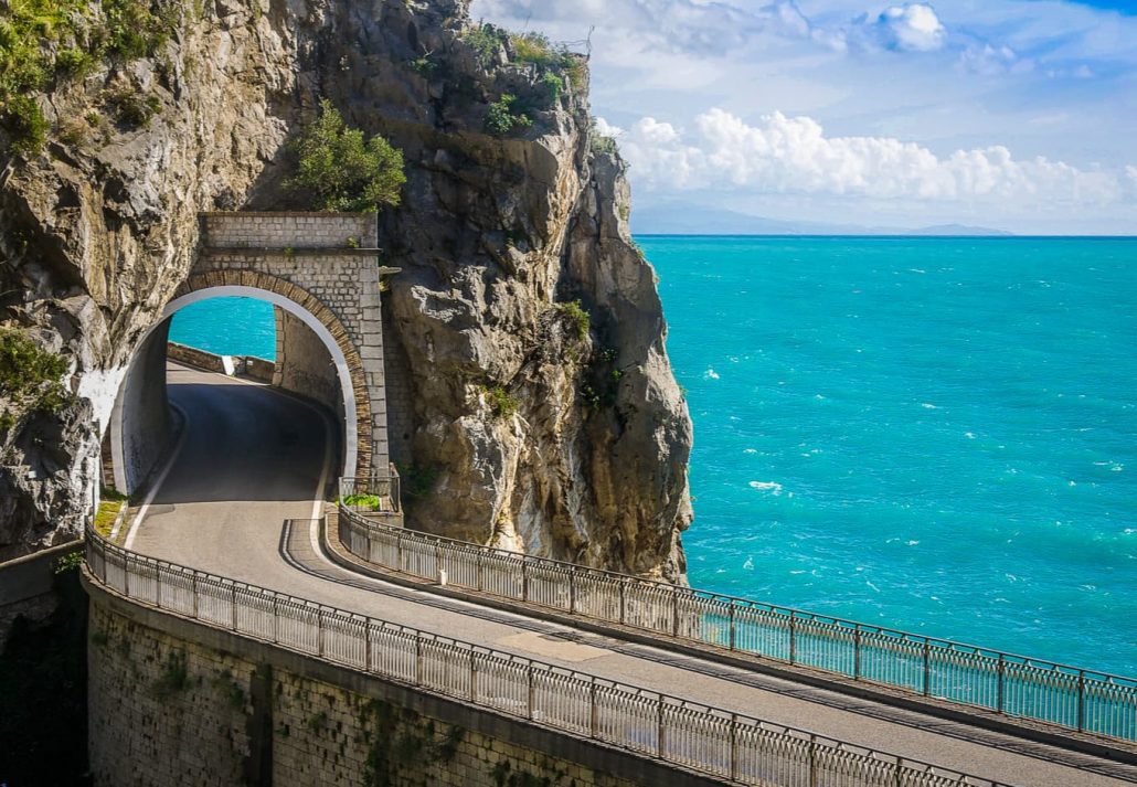 The scenic Amalfi Coast drive.