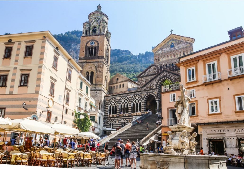 The Amalfi cathedreal, in Amalfi, Italy.