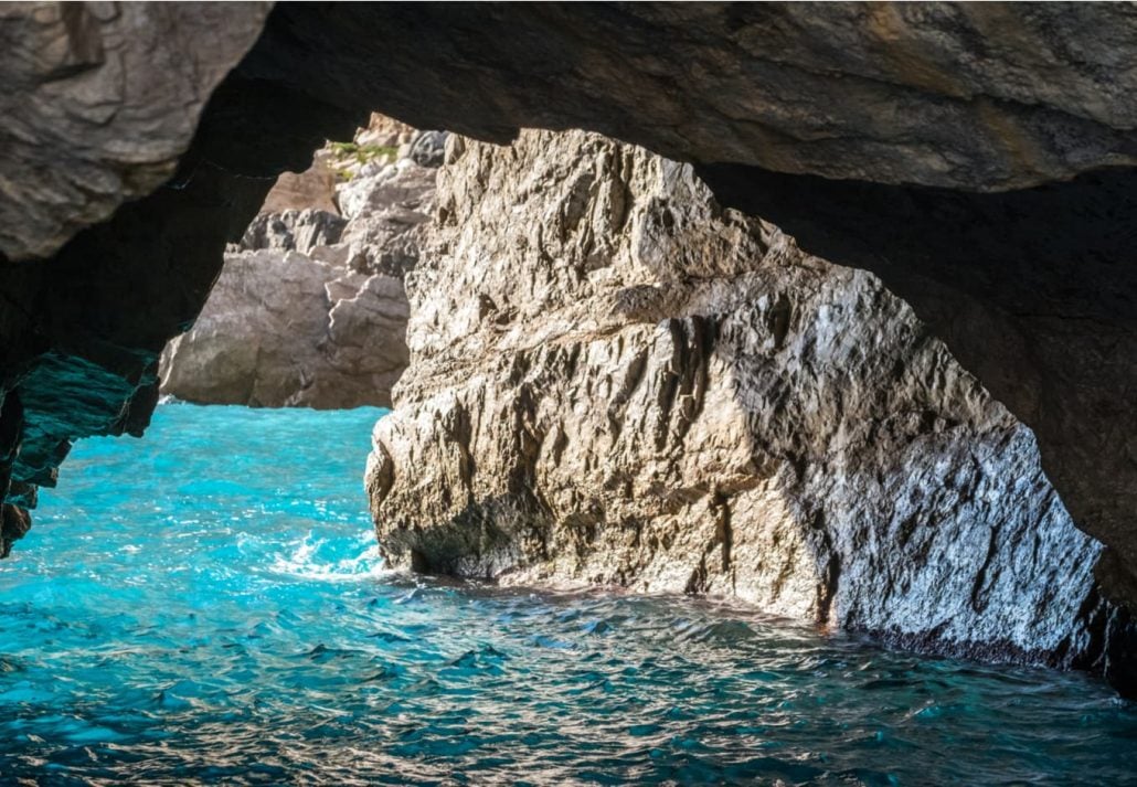 The Emerald Cave in Italy.