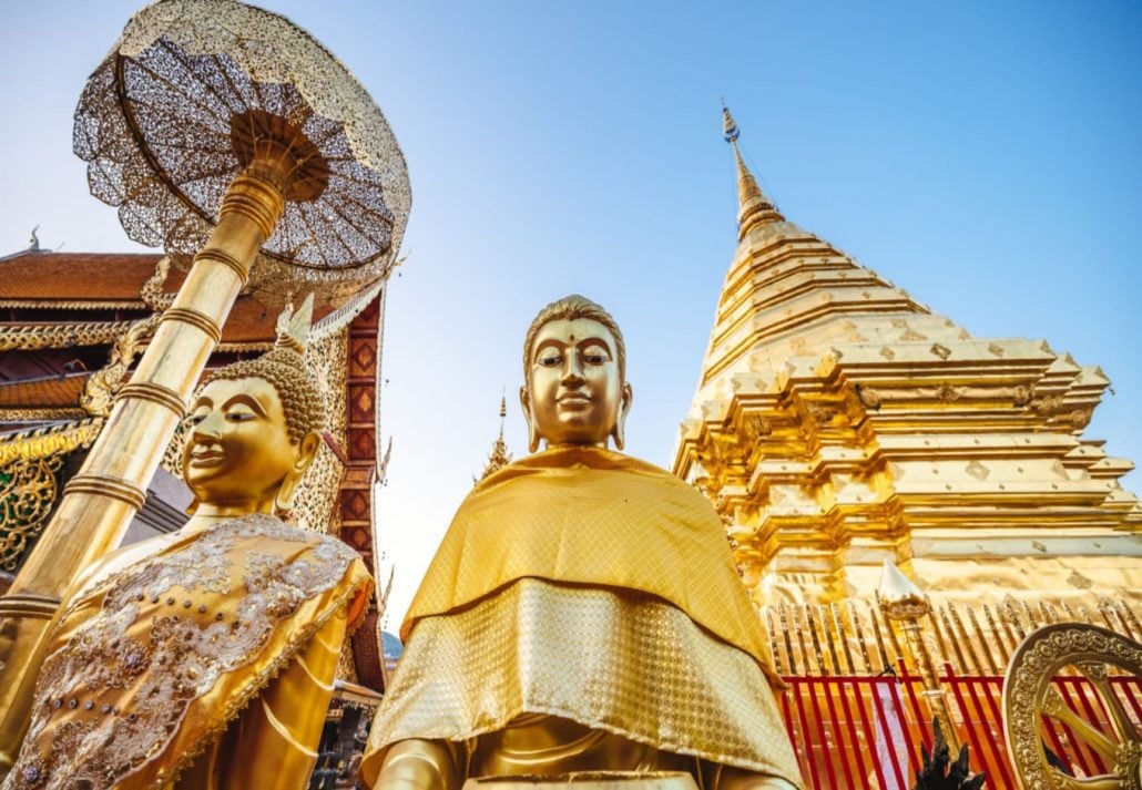 A Buddha statue in Chiang Mai