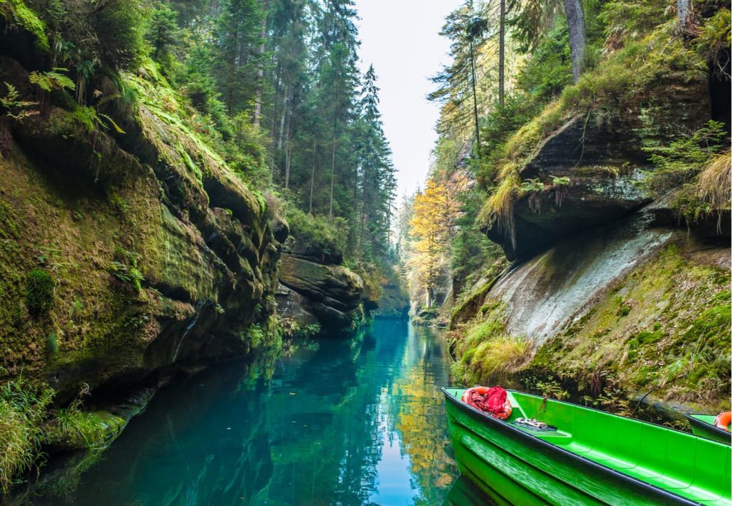 A gorge in Bohemian Switzerland, Czech Republic.