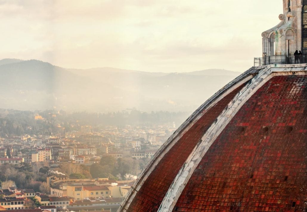 The dome of the  Cathedral of Santa Maria del Fiore, Florence, Italy.