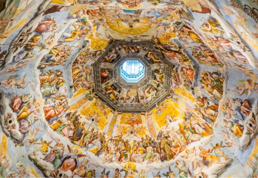 The frescoes of the dome of Cathedral of Santa Maria del Fiore, Florence, Italy.
