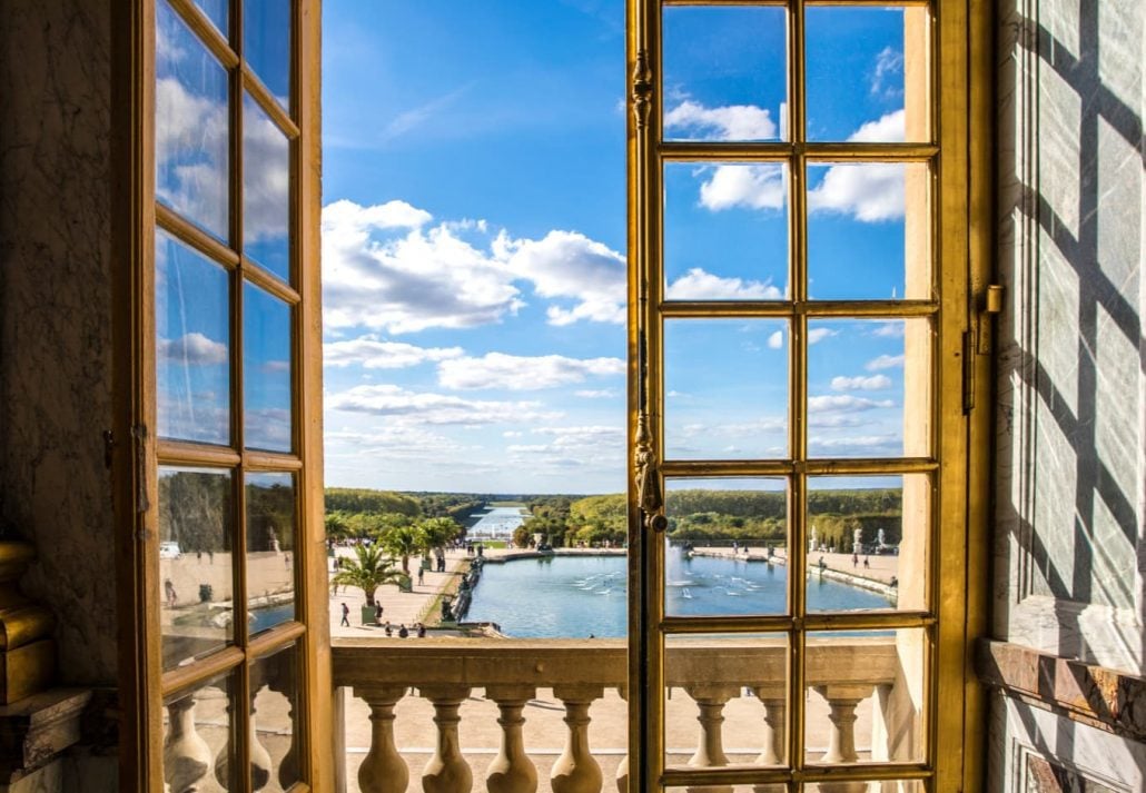 A view of the outdoor from one of the rooms on Versailles premises
