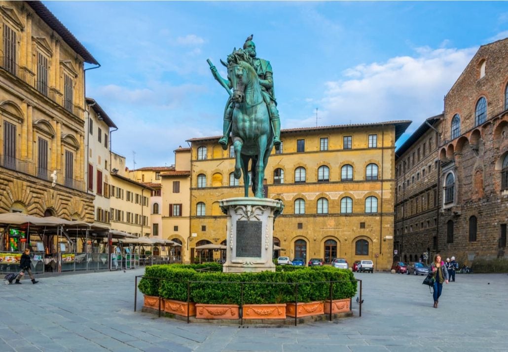 Equestrian Monument of Cosimo I, in Piazza della Signoria, Florence, Italy.