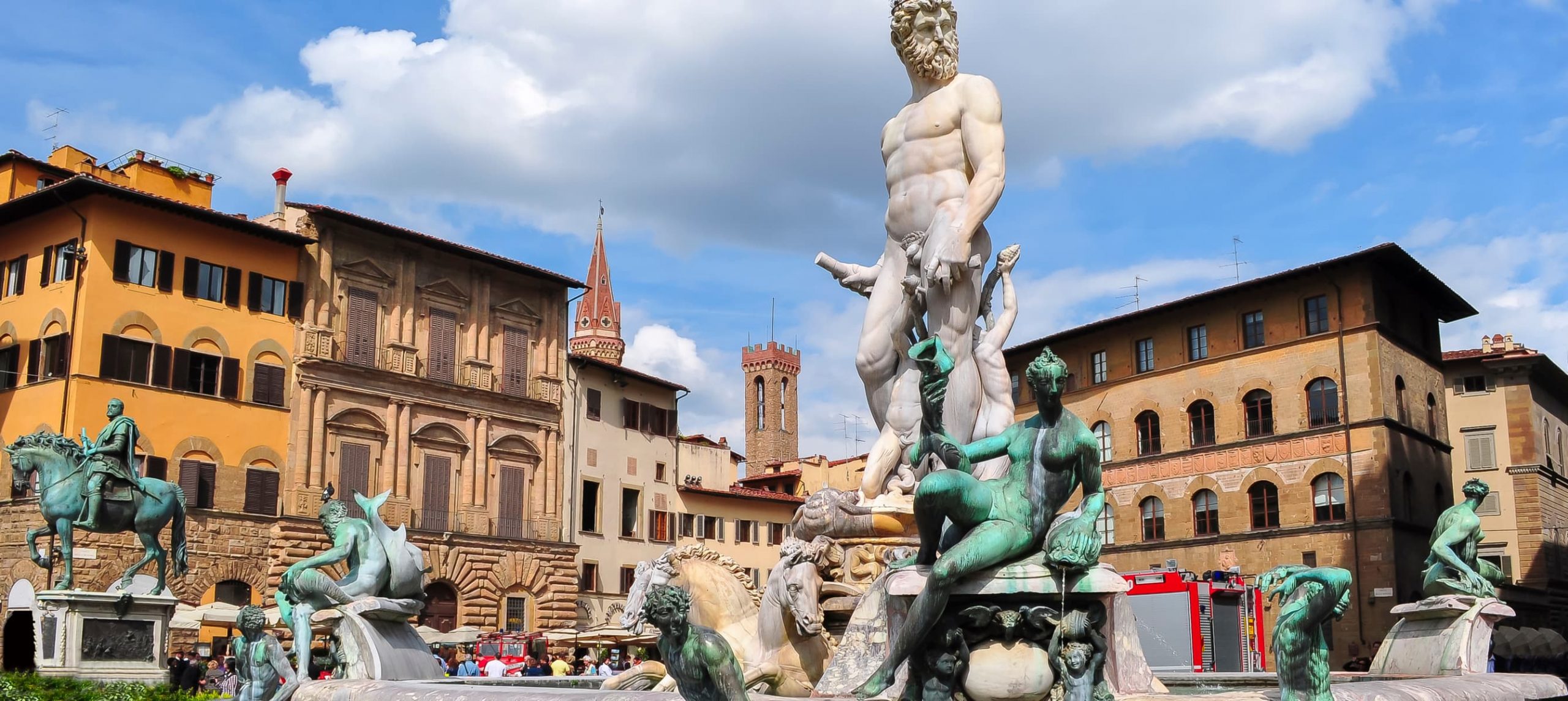 The Neptune Fountain in Piazza della Signoria, Florence.