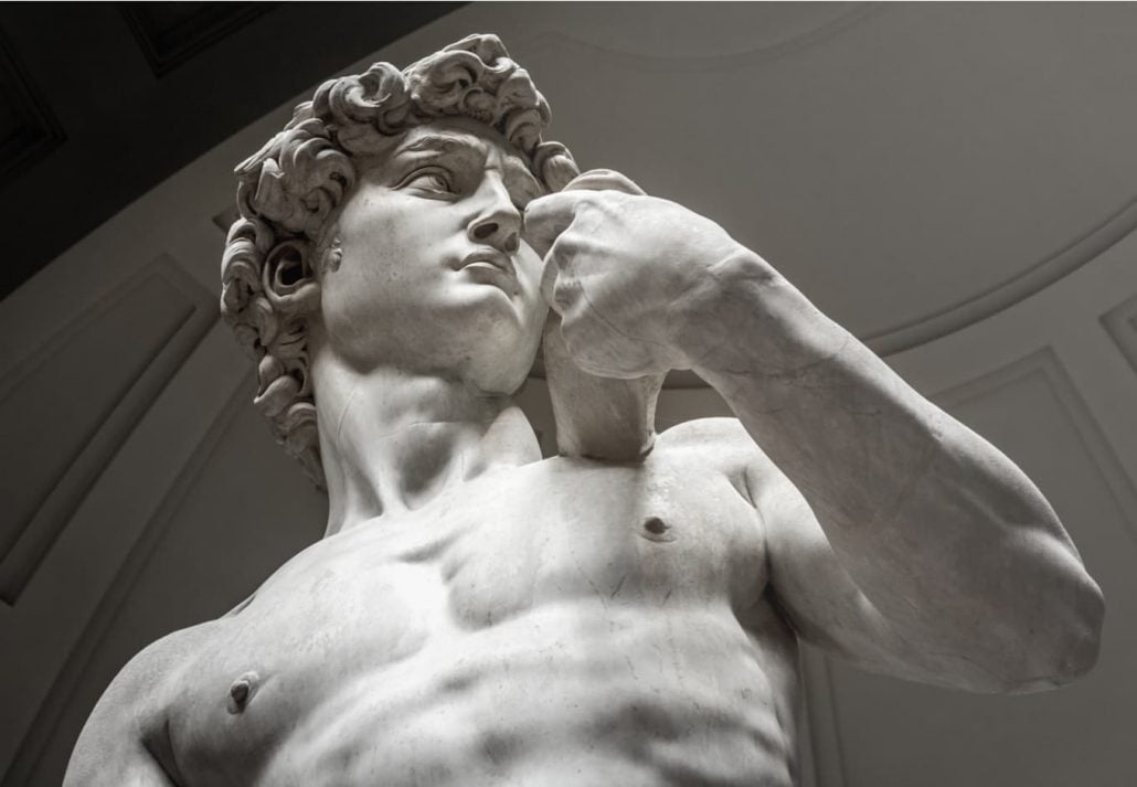 David Statue, Uffizi Gallery, Florence, Italy.