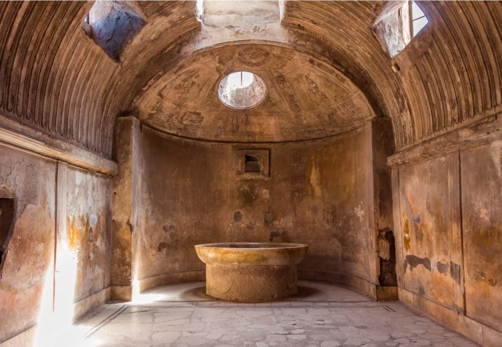 Forum Baths, in Pompeii, Italy.