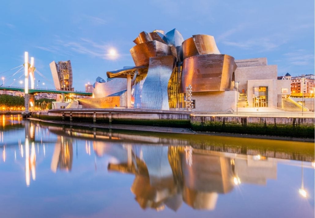 things-to-do-in-bilbao-guggenheim-museum | CuddlyNest Travel Blog Guggenheim Museum next to the river, Bilbao