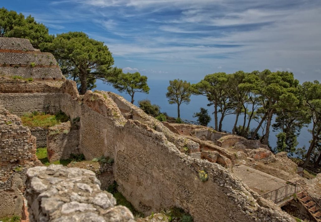 Villa Jovis ruins in Capri