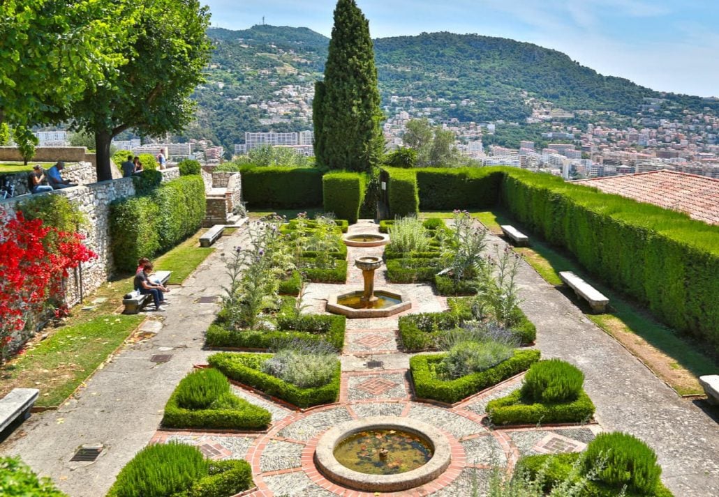 The gardens of the Monastère Notre-Dame-de-Cimiez, Nice, France.