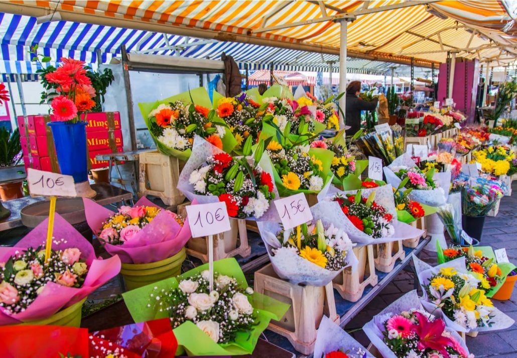 Cours Saleya Market, Nice, France.