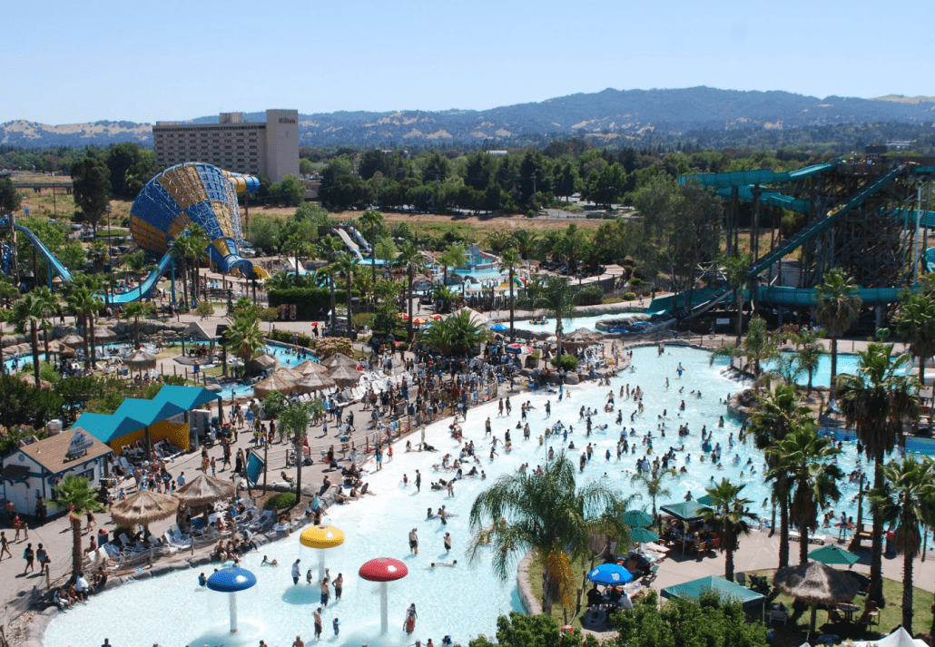 Six Flags Hurricane Harbour Concord waterpark, California, USA.