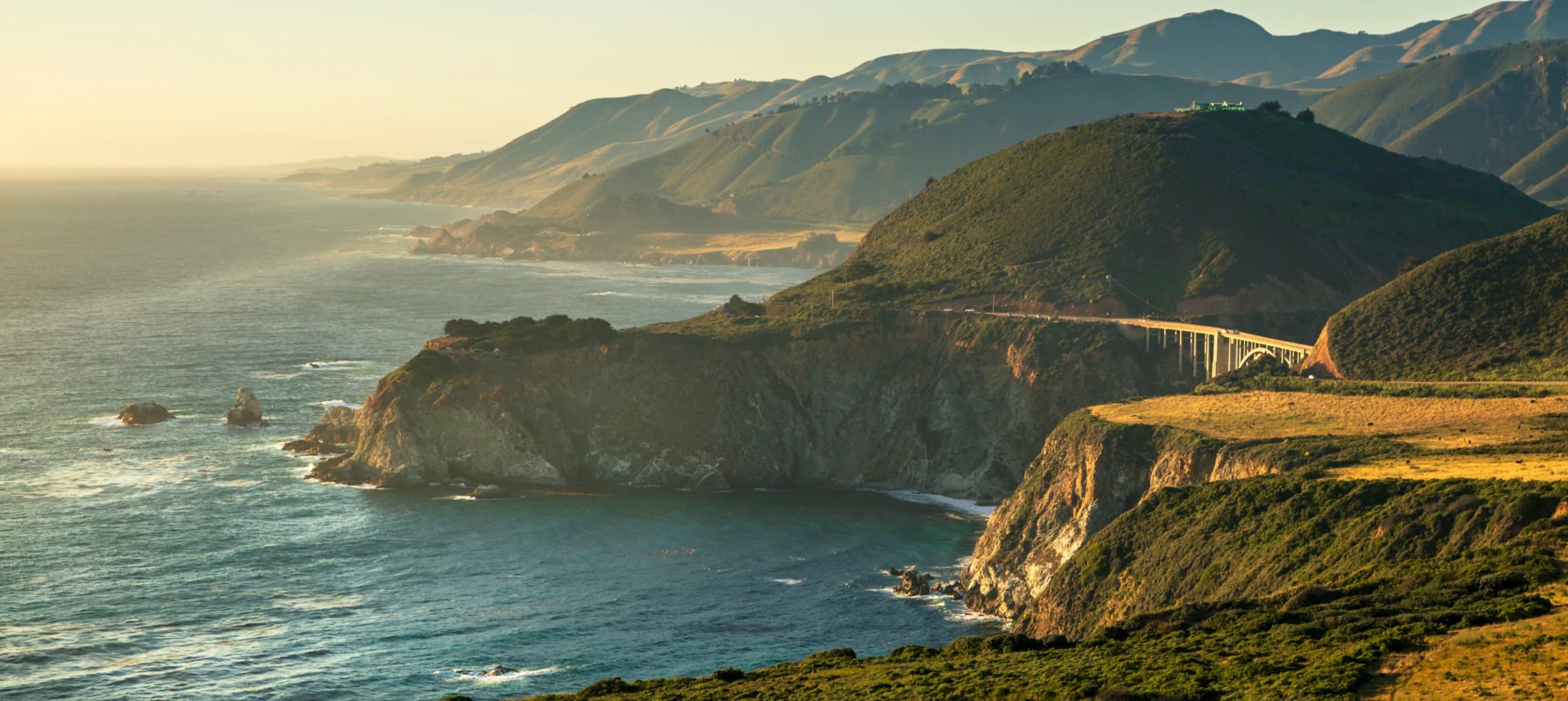 Bixby Creek Bridge in Pfeiffer Big Sur State Park between Los Angeles and San Francisco in California.