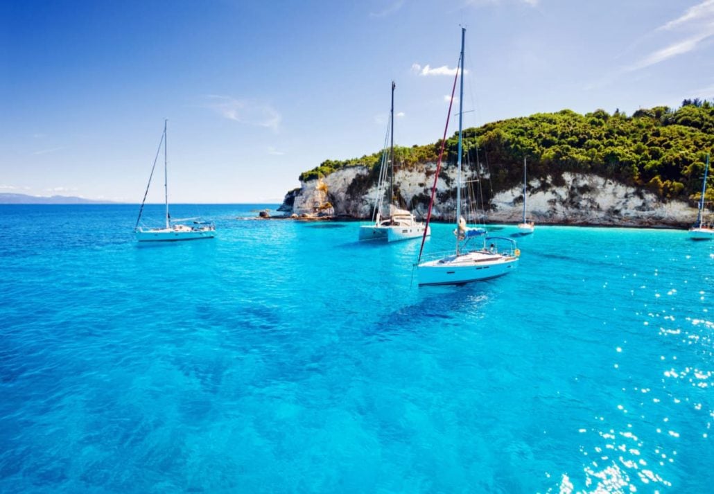 Tall ships sailing in Greece