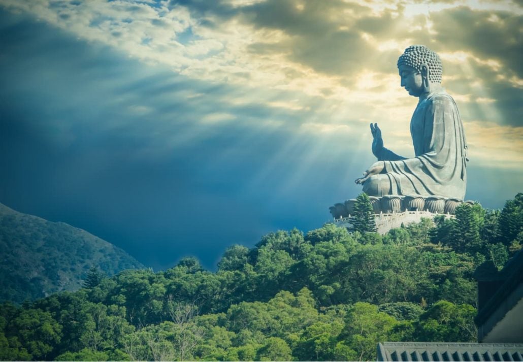 The Giant Buddha in Ngong Ping, Hong Kong.