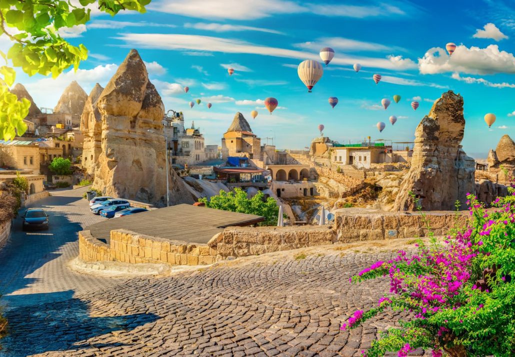 The Goreme Village, in Turkey, during springtime.