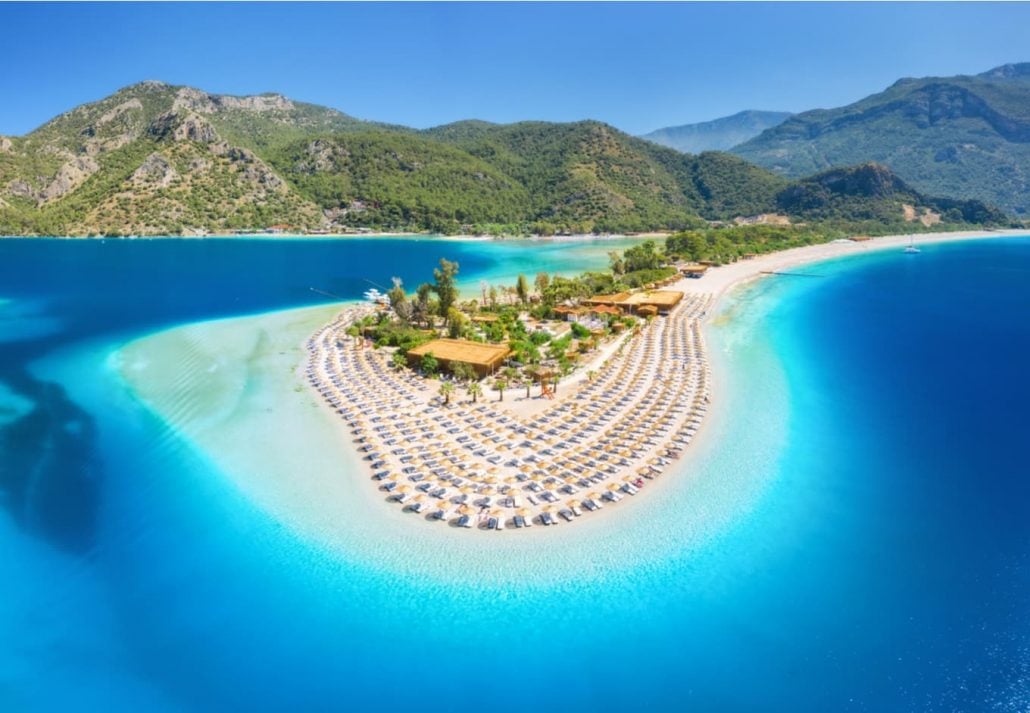 The Oloduniz beach, in Turkey.