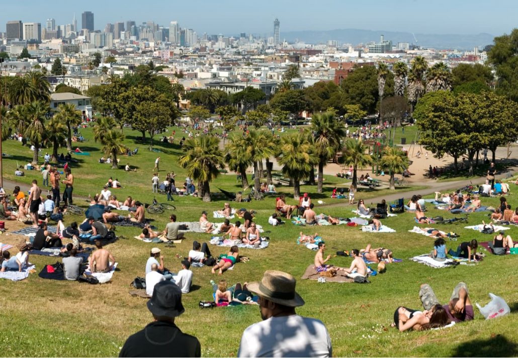 Dolores Park, San Francisco, California.