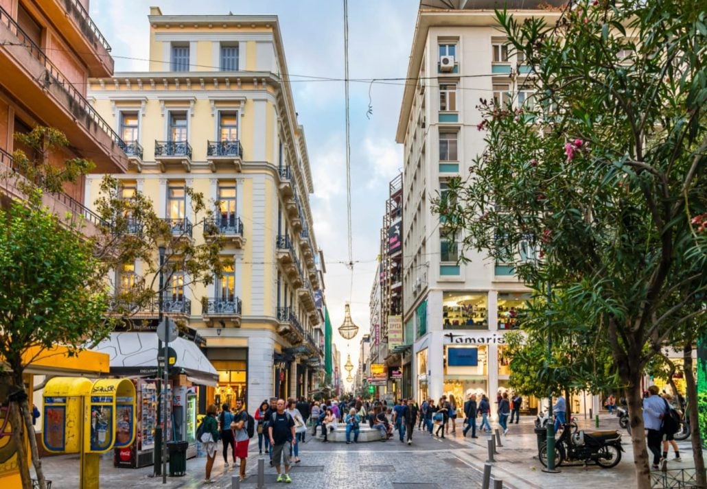 Ermou Street in Greece