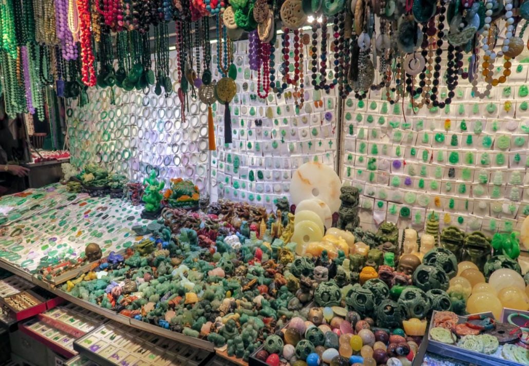 Jade ornaments in Jade Market