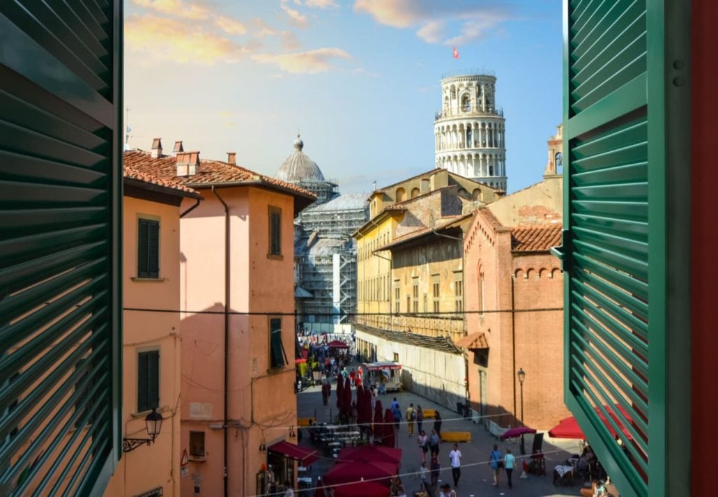 A view of the Miracoli complex from one of the nearby buildings