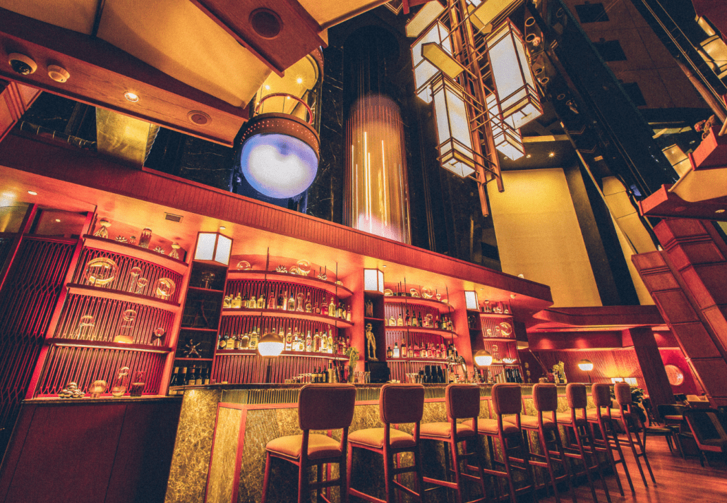 Interior of Terrible Baby bar, Hong Kong.