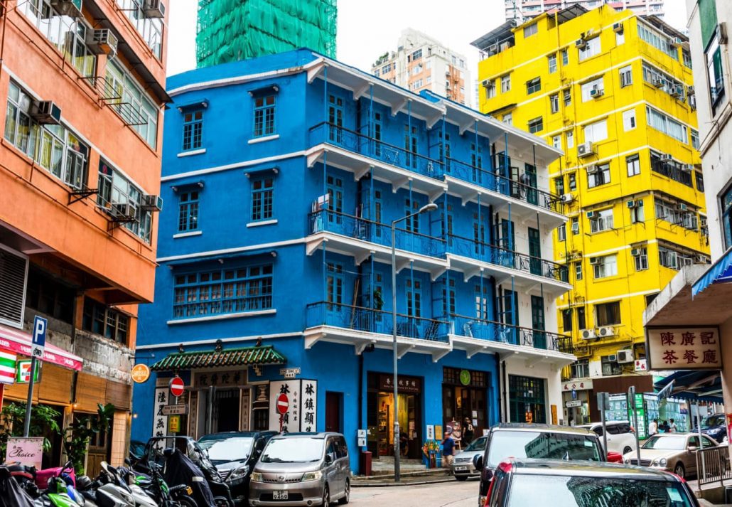 Wan Chai Blue House, Hong Kong.