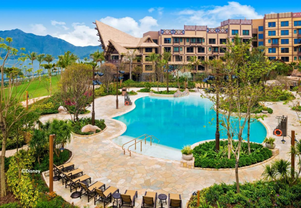 Outdoor pool of Disney Explorers Lodge, Hong Kong.