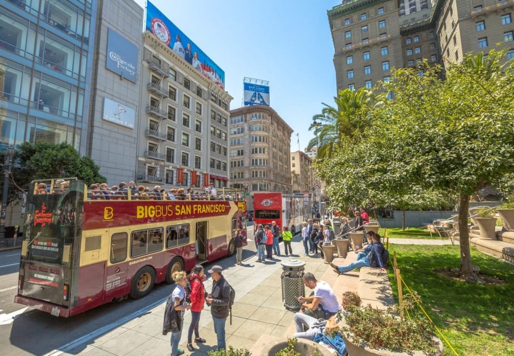 Hop On Hop Off Bus Tour in San Francisco, California.