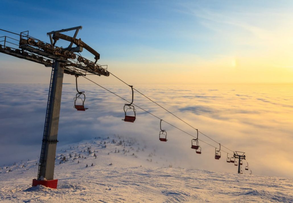 Cable line at a ski resort