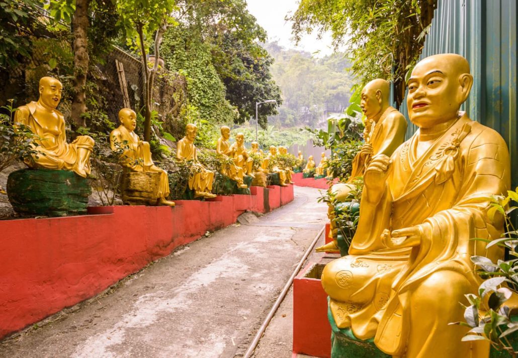 Ten Thousand Buddhas Monastery, in Hong Kong.