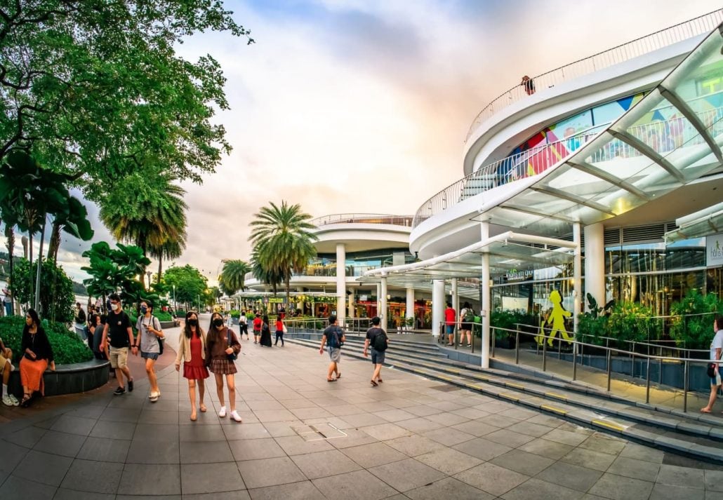 People visiting the VivoCity Shopping Mall, in Singapore.