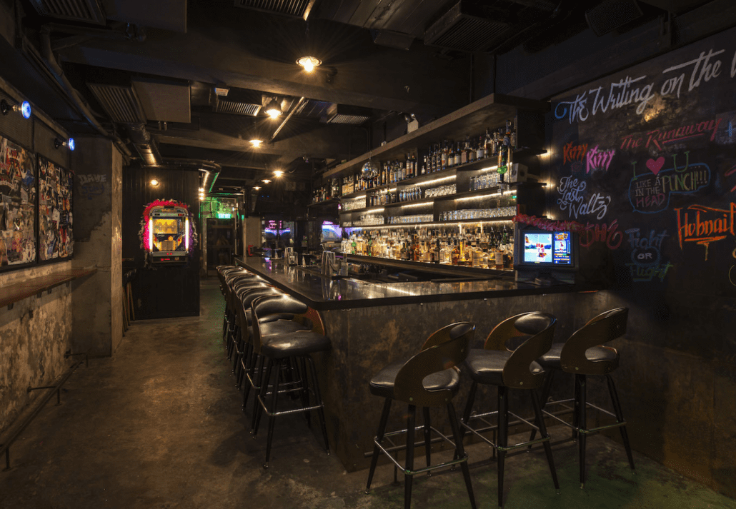 The Pontiac bar in Hong Kong.