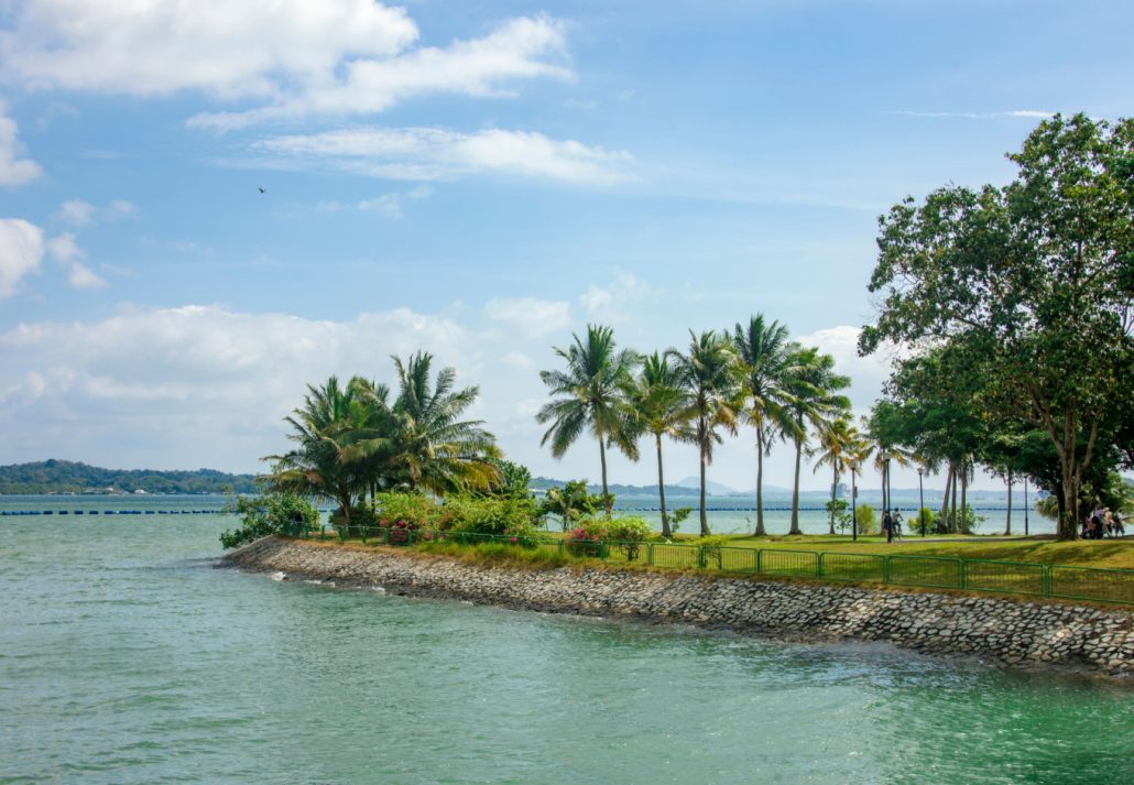 Pasir Ris Beach, in Singapore.