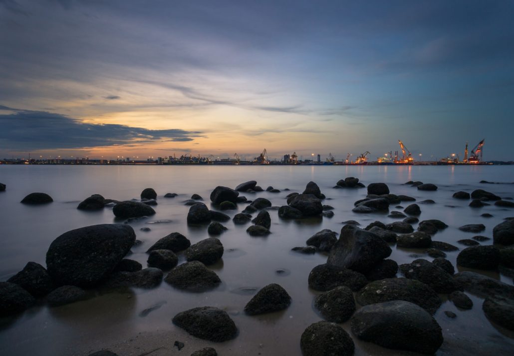 Punggol Beach, in Singapore.