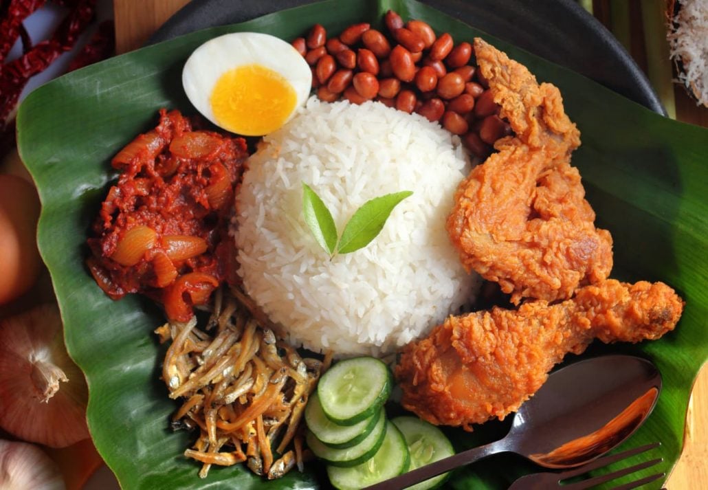 Nasi Lemak dish.