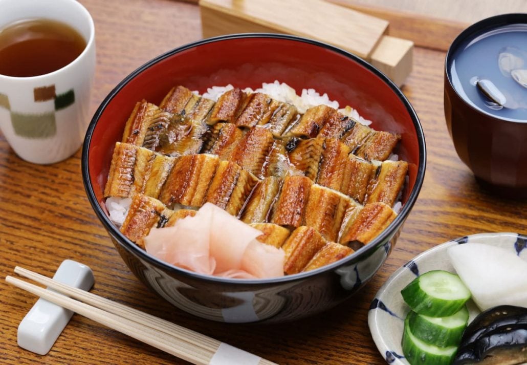 Japanese meal in a bowl